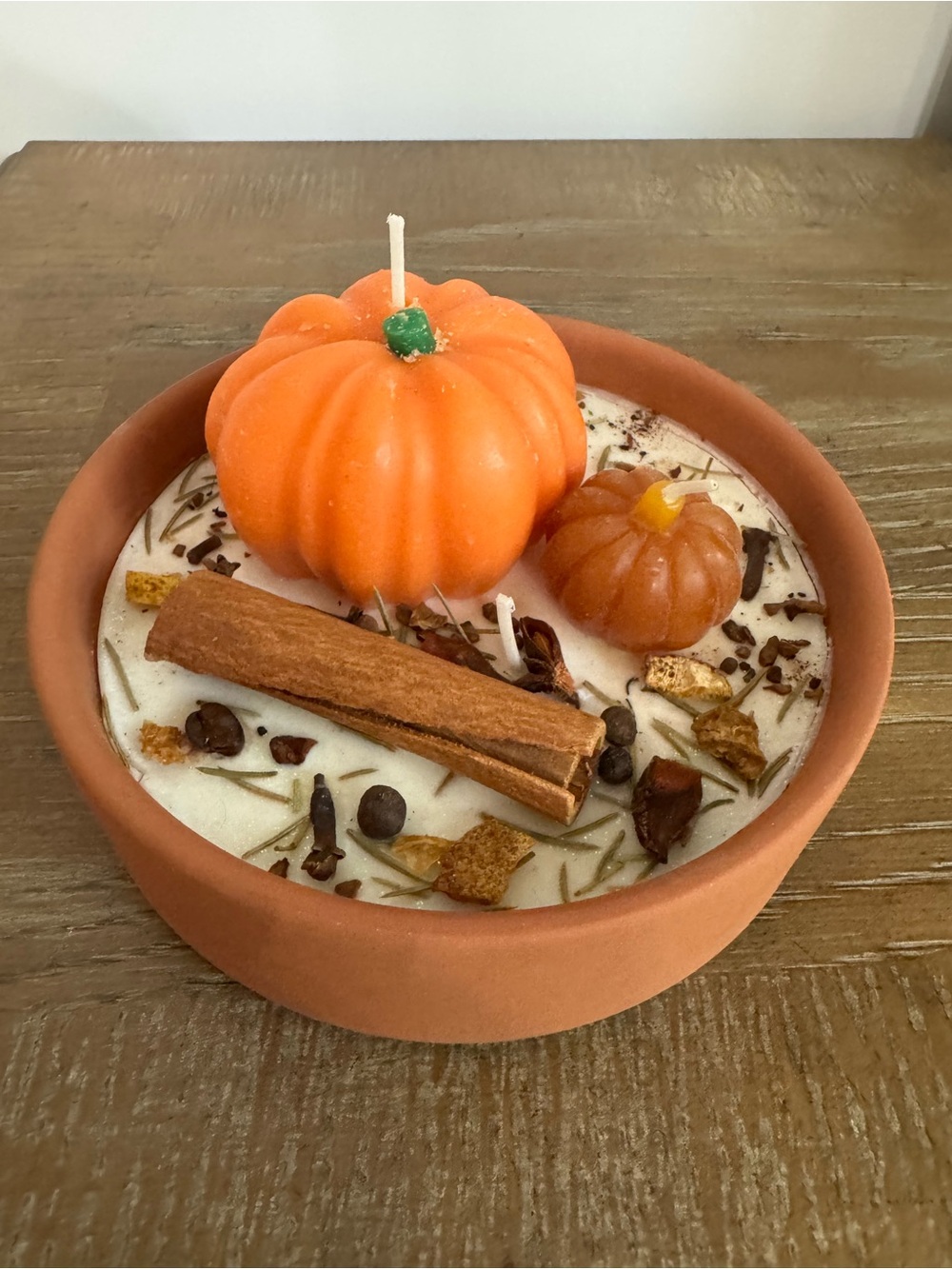 Autumn Pumpkin Scented Candle Bowl - Orange
